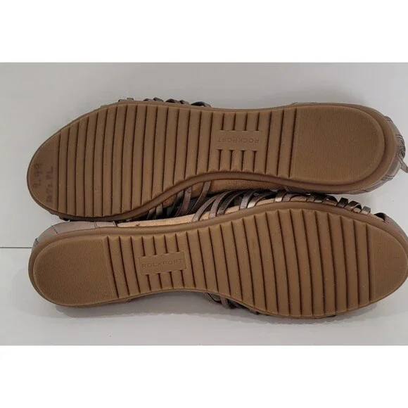 Rockport Cobb Hill Women's Leather Comfort Zip T-Strap Sandal Sz.11 - Picture 8 of 8